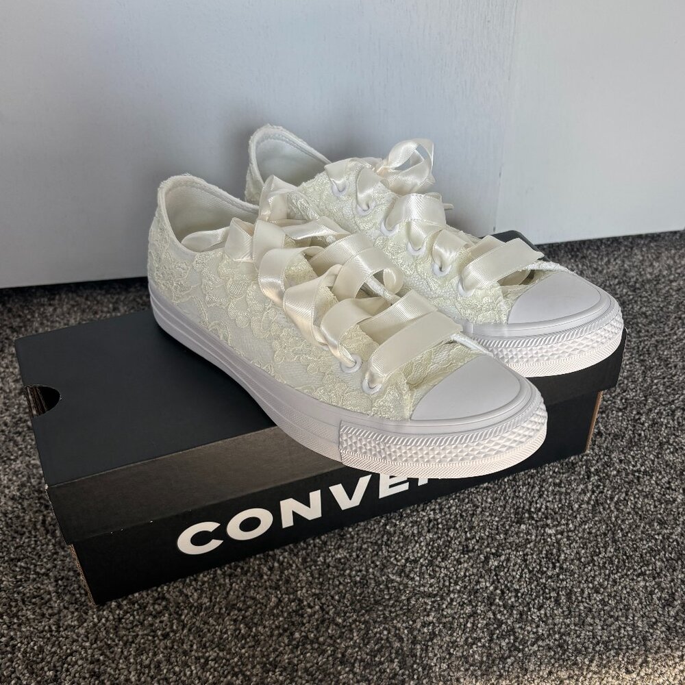 Ivory lace chucks